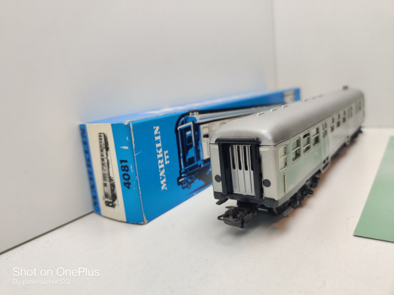 Märklin H0 AC 4081 Nahverkehrs-Steuerwg / Licht / 2.Kl / BDnf738 / DB / OVP blau
