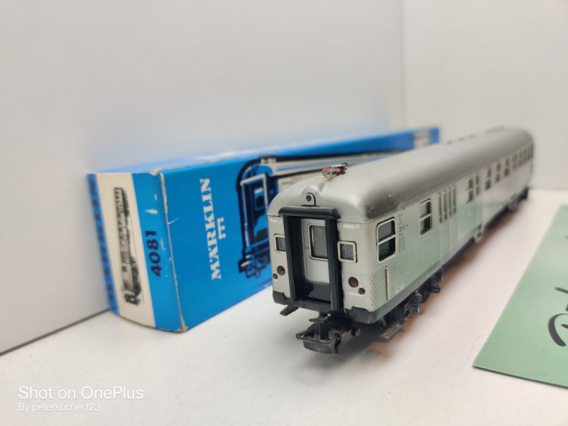 Märklin H0 AC 4081 Nahverkehrs-Steuerwg / Licht / 2.Kl / BDnf738 / DB / OVP blau