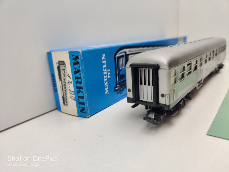 Märklin H0 AC 4083 Nahverkehrswagen "Silberling" 1./2.Kl / ABnb703 / DB / OVP blau