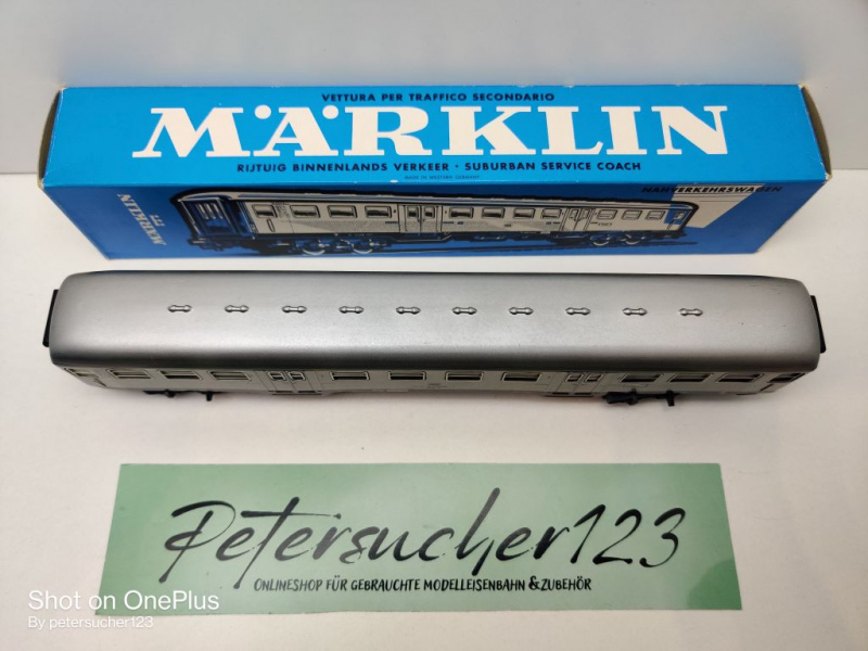 Märklin H0 AC 4083 Nahverkehrswagen "Silberling" 1./2.Kl / ABnb703 / DB / OVP blau