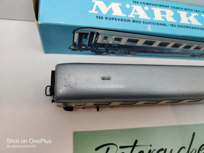Märklin H0 AC 4089 TEE Abteilwagen / 1.Kl / Licht / Av4üm / DB / OVP hellblau