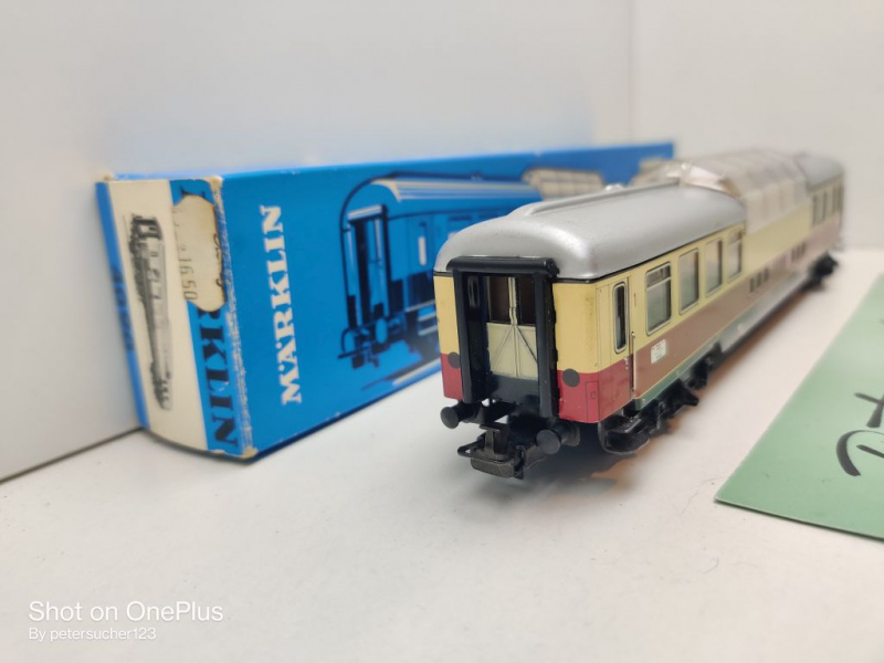 Märklin H0 AC 4090 TEE Aussichtswagen / 1.Kl / ADüm101 / DB / OVP blau