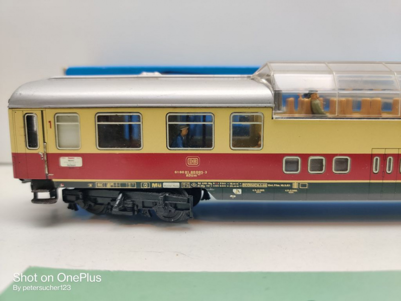 Märklin H0 AC 4090 TEE Aussichtswagen / 1.Kl / ADüm101 / DB / OVP blau