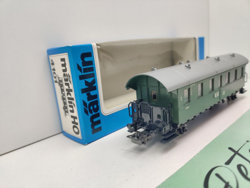 Märklin H0 AC 4101 Plattformwagen 2.Kl "Donnerbüchse" Ci28 / DB / OVP blau