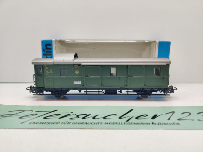Märklin H0 AC 4102 Gepäckwagen "Donnerbüchse" Pwi30 / DRG / OVP blau
