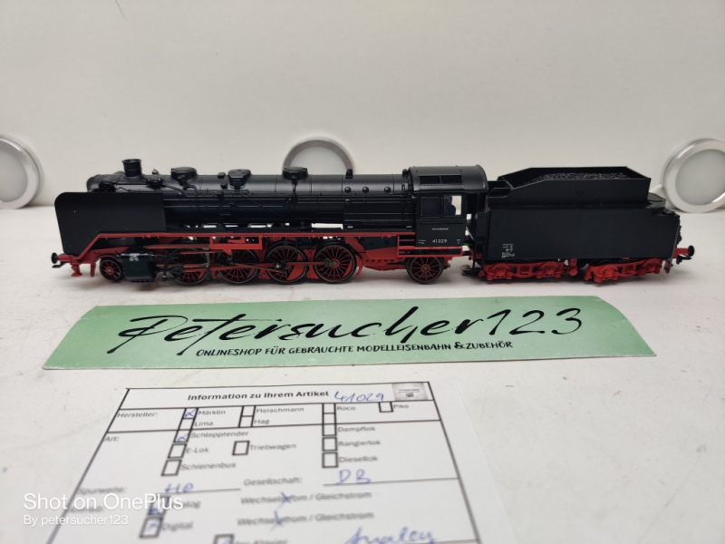 Märklin H0 AC BR41 082 Dampflok Schlepptender Delta-Digital / DB