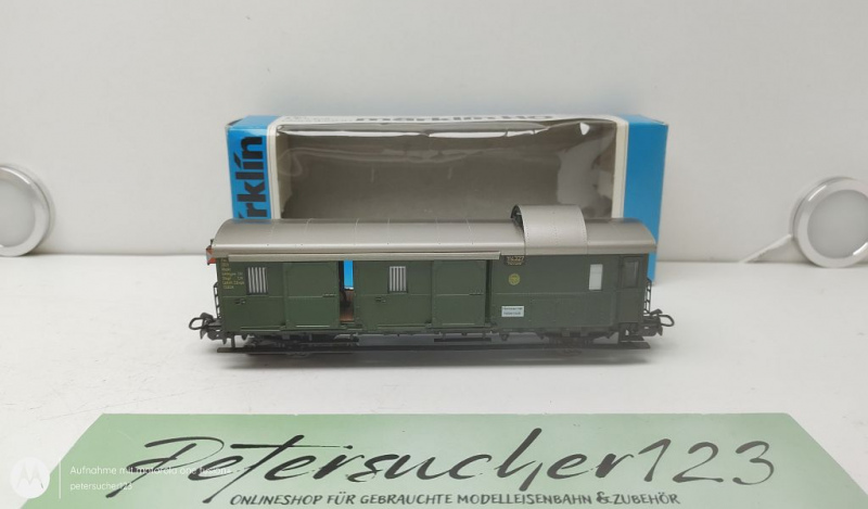 Märklin H0 4103 Gepäckwagen / Schlusslicht / Pwi / DRG / OVP blau