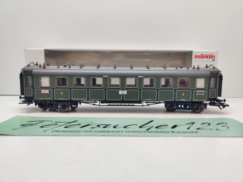 Märklin H0 AC 41358 Schnellzugwagen 3.Kl CCü / NEM / K.B.Sts.B. / OVP weiß