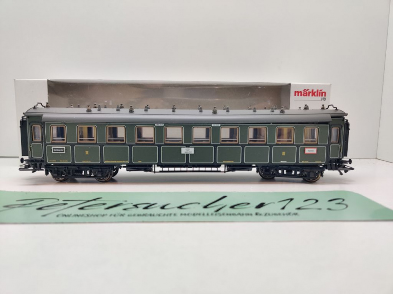 Märklin H0 AC 41358 Schnellzugwagen 3.Kl CCü / NEM / K.B.Sts.B. / OVP weiß