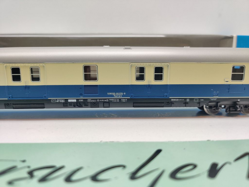 Märklin H0 AC 4157 Bahnpostwagen / Post mrz / DB / OVP blau