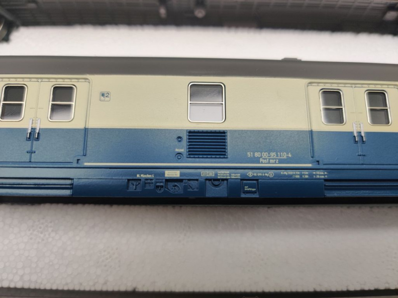 Märklin H0 AC 41573 Bahnpostwagen-Set "Intercity" Post mrz / NEM / DPAG / OVP weiß