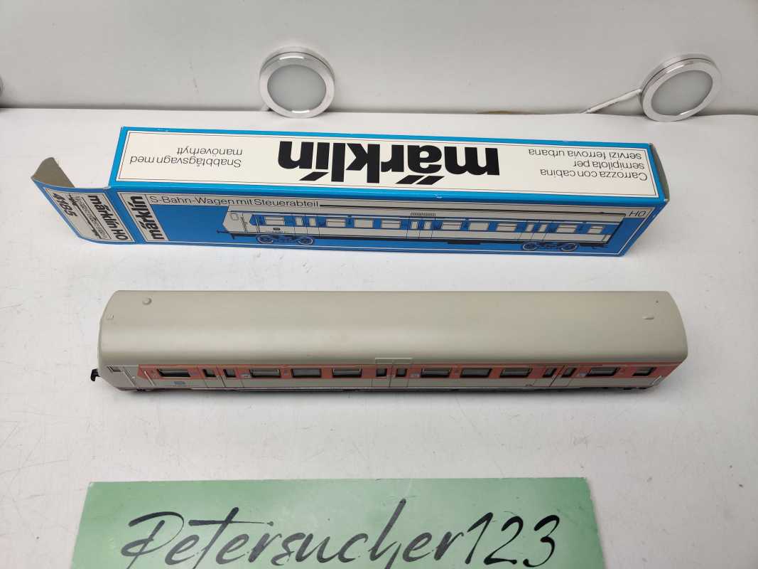 Märklin H0 AC 418  S-Bahn-Steuer - Personenwagen der 2. Klasse / Bauart ABx 791.1 / Blaue - OVP -