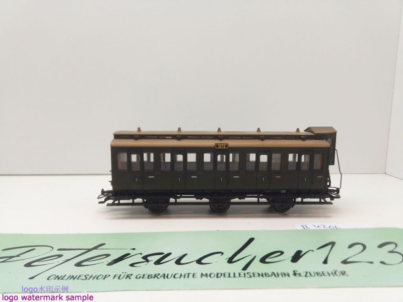 Märklin H0 AC 4206 Abteilwagen m Bremserhaus 1.Kl / A3 / NEM / K.P.E.V.