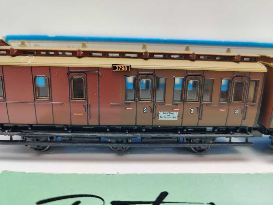 Märklin H0 AC 4209 Doppel-Abteilwagen Gepäckabteil C3 C3P / NEM / KPEV / OVP blau