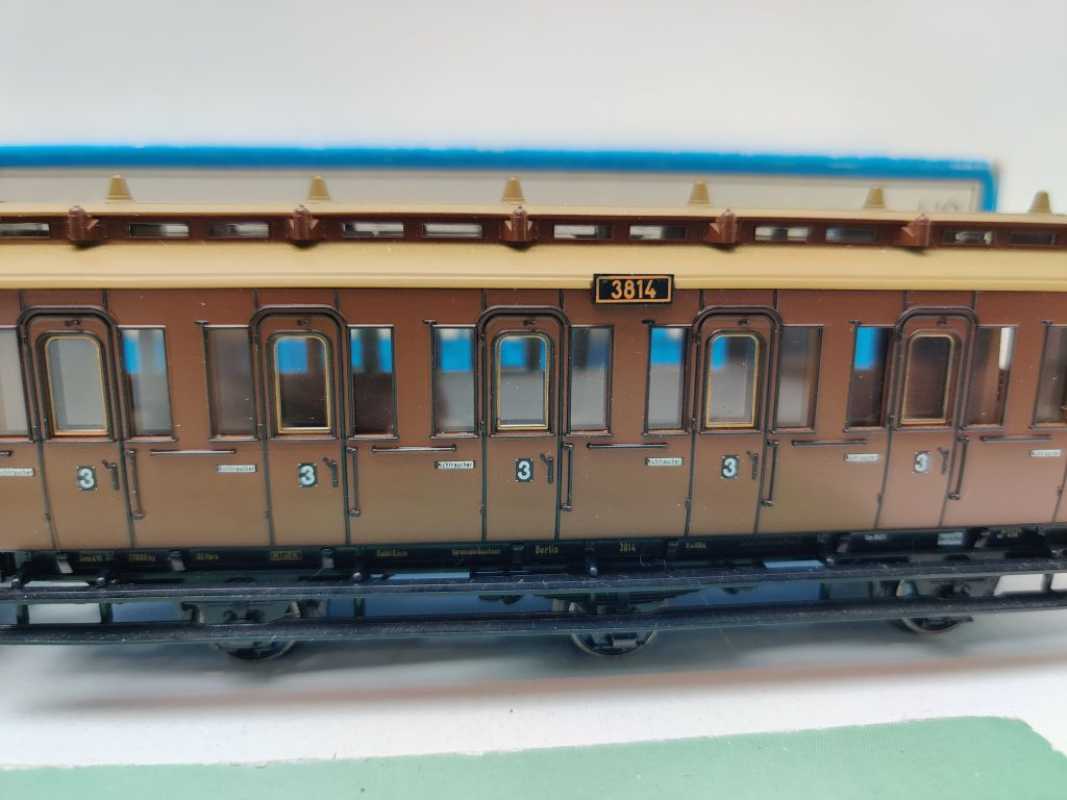 Märklin H0 AC 4209 Doppel-Abteilwagen Gepäckabteil C3 C3P / NEM / KPEV / OVP blau