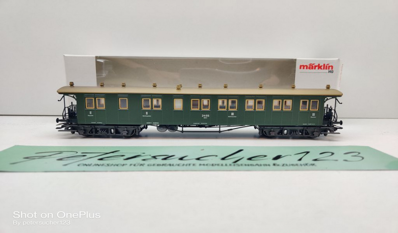 Märklin H0 AC 4210 Schnellzugwagen 2.-3.Kl. / BCCCi / K.Wü.St.E. / OVP weiß