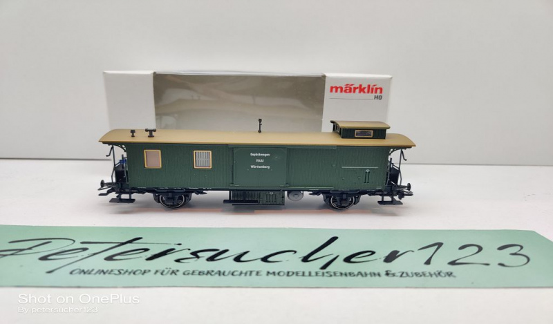 Märklin H0 AC 4212 Gepäckwagen / Pwi / K.Wü.St.E. / OVP weiß