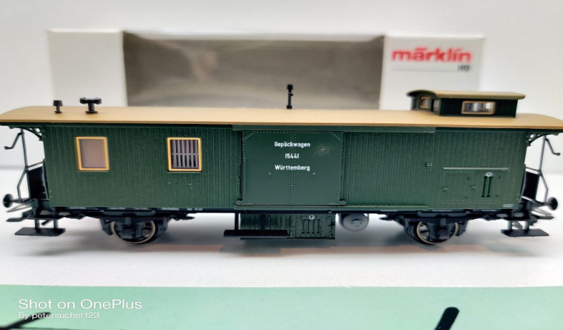 Märklin H0 AC 4212 Gepäckwagen / Pwi / K.Wü.St.E. / OVP weiß