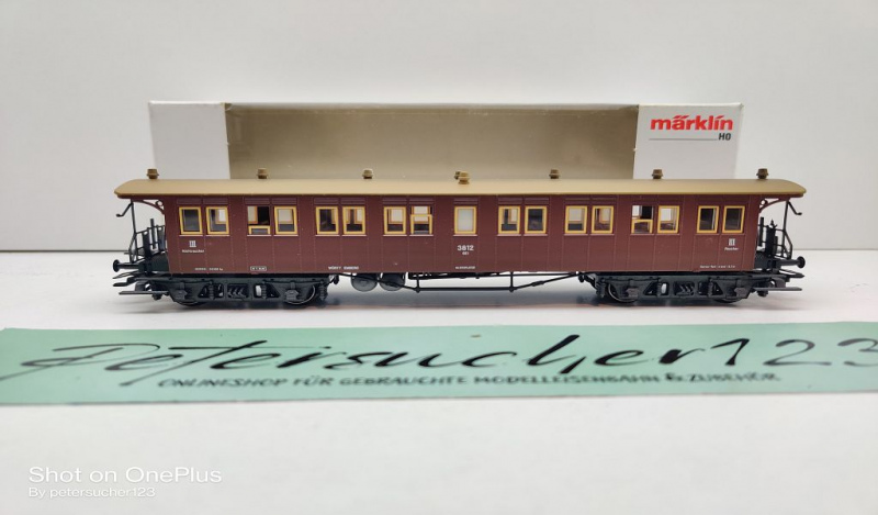 Märklin H0 AC 4213 Schnellzugwagen 3.Kl. / Cci / K.Wü.St.E. / OVP weiß