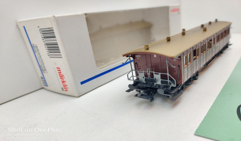 Märklin H0 AC 4213 Schnellzugwagen 3.Kl. / Cci / K.Wü.St.E. / OVP weiß