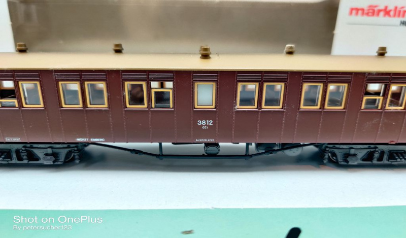 Märklin H0 AC 4213 Schnellzugwagen 3.Kl. / Cci / K.Wü.St.E. / OVP weiß