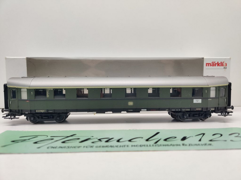 Märklin H0 AC 42234 Abteilwagen "Hecht" 1.Kl A4üe / NEM / DB / OVP weiß