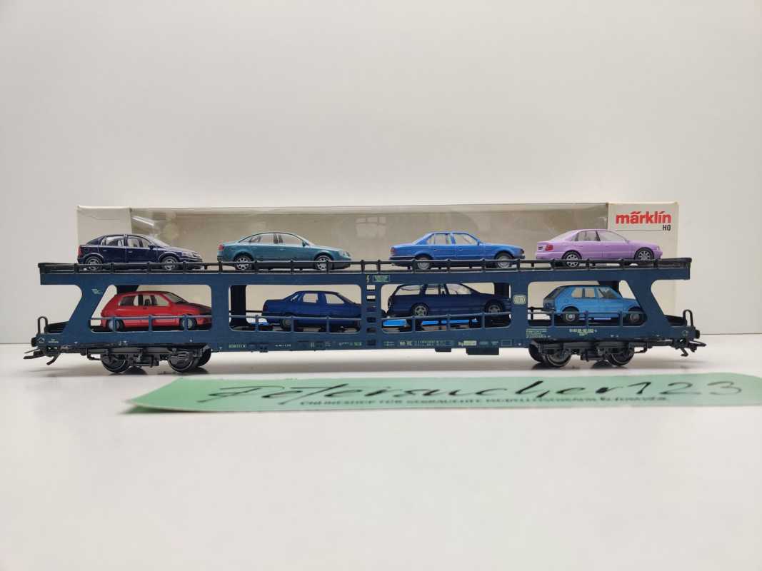 Märklin H0 AC 4234 Autotransportwagen DDm915 / 8 PKW / DB / OVP