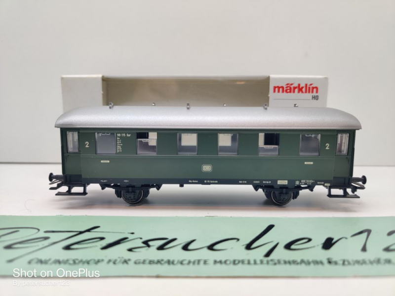 Märklin H0 AC 4235 Nebenbahnwagen / 2.Kl / Bie / NEM / DB / OVP weiß