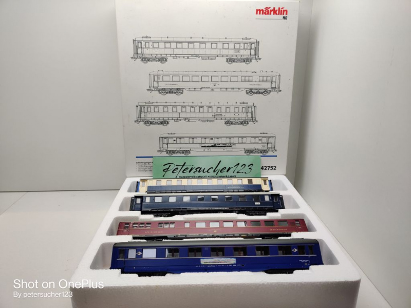 Märklin H0 AC 42752 Personenwagen-Set "Insider Tour 96" / NEM / BEM / OVP weiß