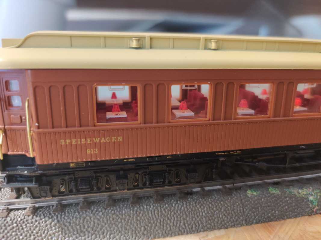 Märklin H0 AC 42762-3 Speisewagen "Mitropa" WR6ü aus Set / Licht / NEM / DRG