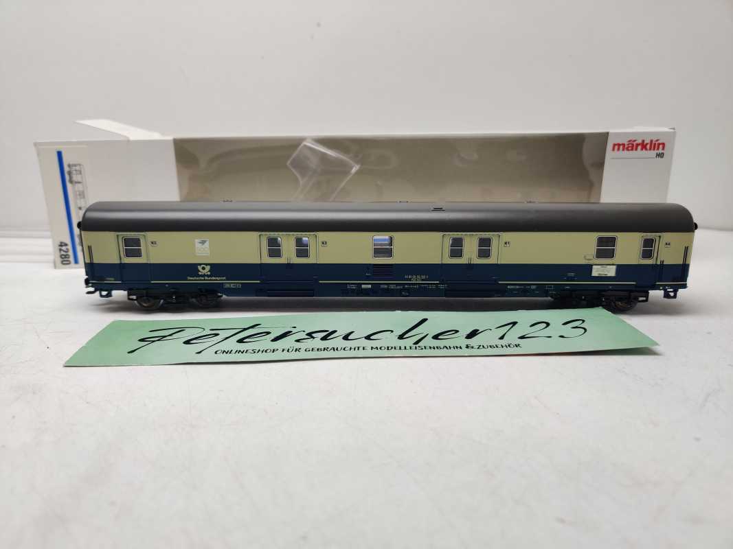 Märklin H0 AC 4280 Schnellzug-Bahnpostwagen (Post mrz) / DBP / NEM / OVP