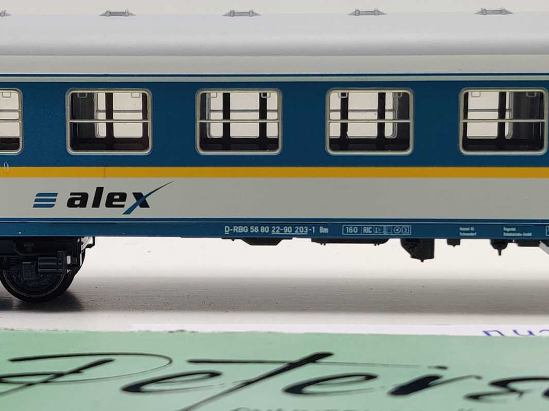 Märklin H0 AC 42954 Schnellzug Abteilwagen "alex" "ARRIVA" 2.Kl Bm / NEM / ALEX