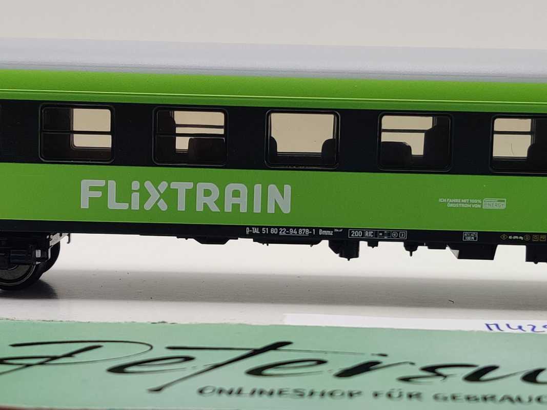 Märklin H0 AC 42955-01 Schnellzugwagen "Flixtrain" 2.Kl Bmmz264.4 Set / NEM / FLX