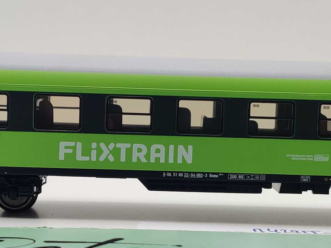 Märklin H0 AC 42955-02 Schnellzugwagen "Flixtrain" 2.Kl Bmmz264.4 Set / NEM / FLX