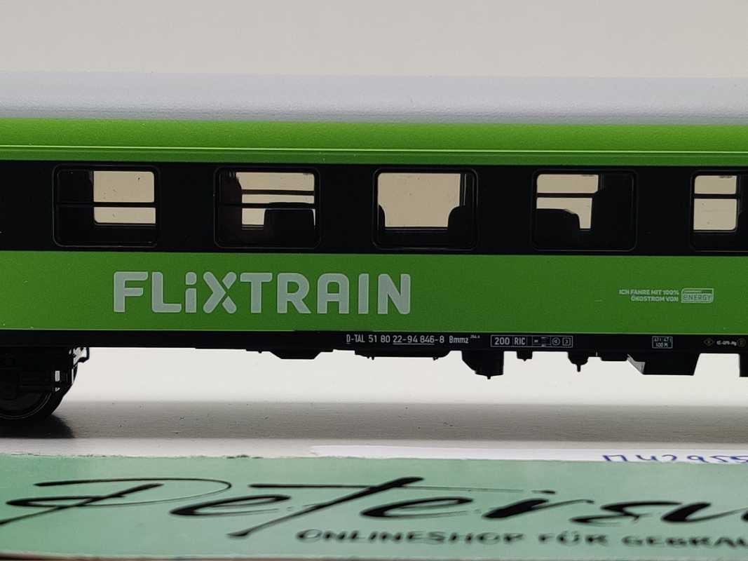 Märklin H0 AC 42955-03 Schnellzugwagen "Flixtrain" 2.Kl Bmmz264.4 Set / NEM / FLX