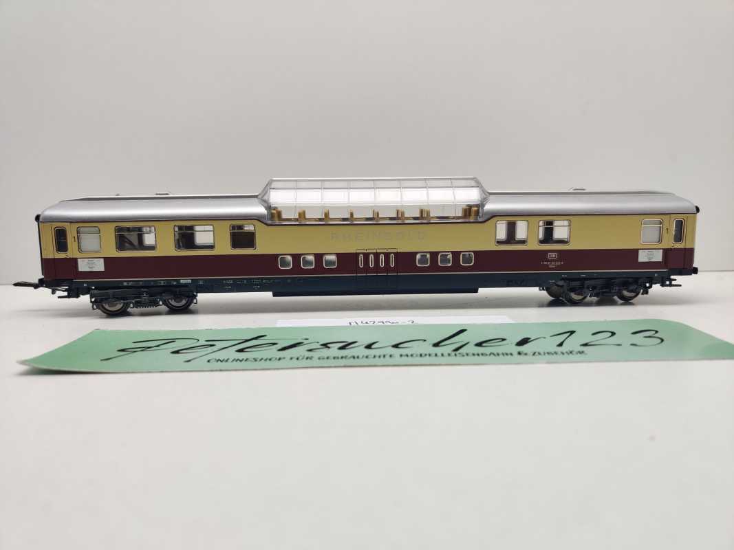 Märklin H0 AC 42990-2 Aussichtswagen "Rheingold" 1.Kl ADüm / Licht / NEM / DB