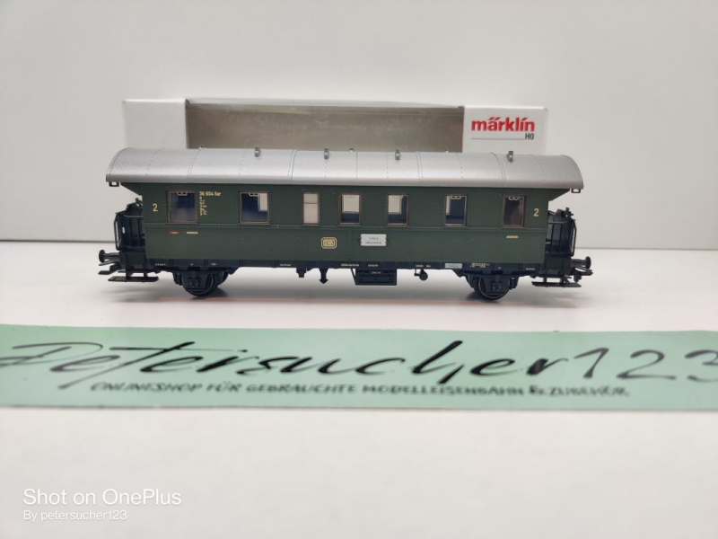 Märklin H0 AC 43133-02 1x Wagen aus Wagen-Set "Donnerbüchse" / NEM / DB / OVP weiß
