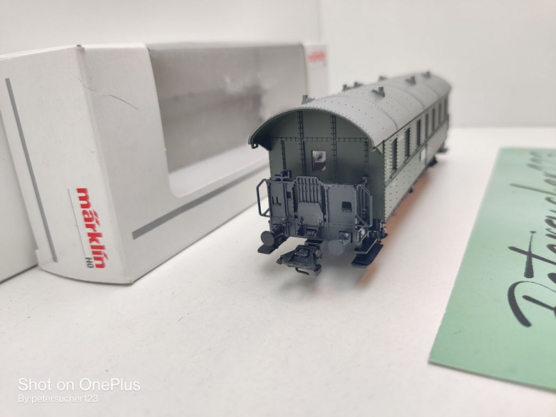 Märklin H0 AC 43133-03 1x Wagen aus Wagen-Set "Donnerbüchse" / NEM / DB / OVP weiß