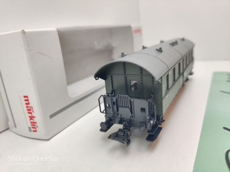 Märklin H0 AC 43133-03 1x Wagen aus Wagen-Set "Donnerbüchse" / NEM / DB / OVP weiß