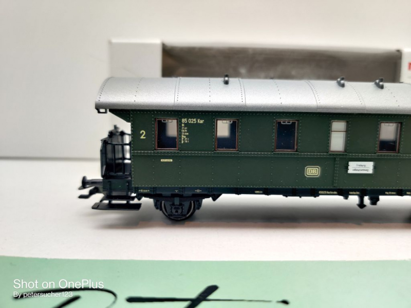 Märklin H0 AC 43133-03 1x Wagen aus Wagen-Set "Donnerbüchse" / NEM / DB / OVP weiß