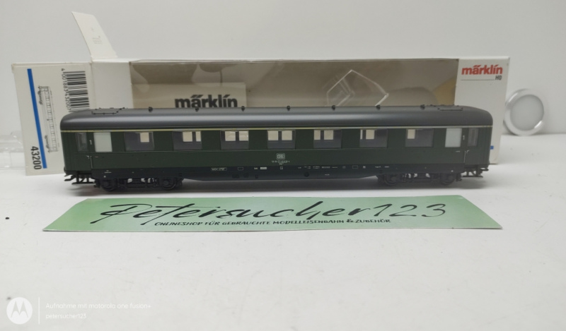 Märklin H0 AC 43200 Schnellzug Personenwagen 1.Kl. / Grün / DB / DB / OVP