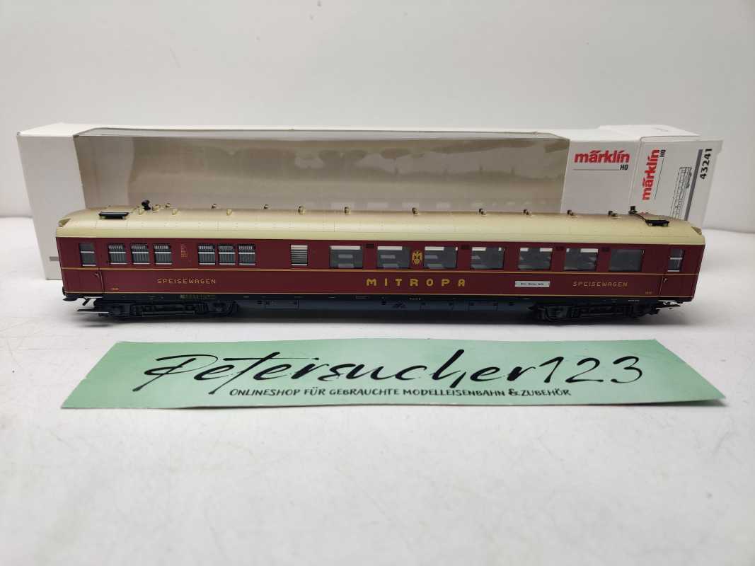 Märklin H0 AC 43241 Mitropa-Speisewagen (Bauart WR4ü) als Schürzenwagen  / NEM / OVP