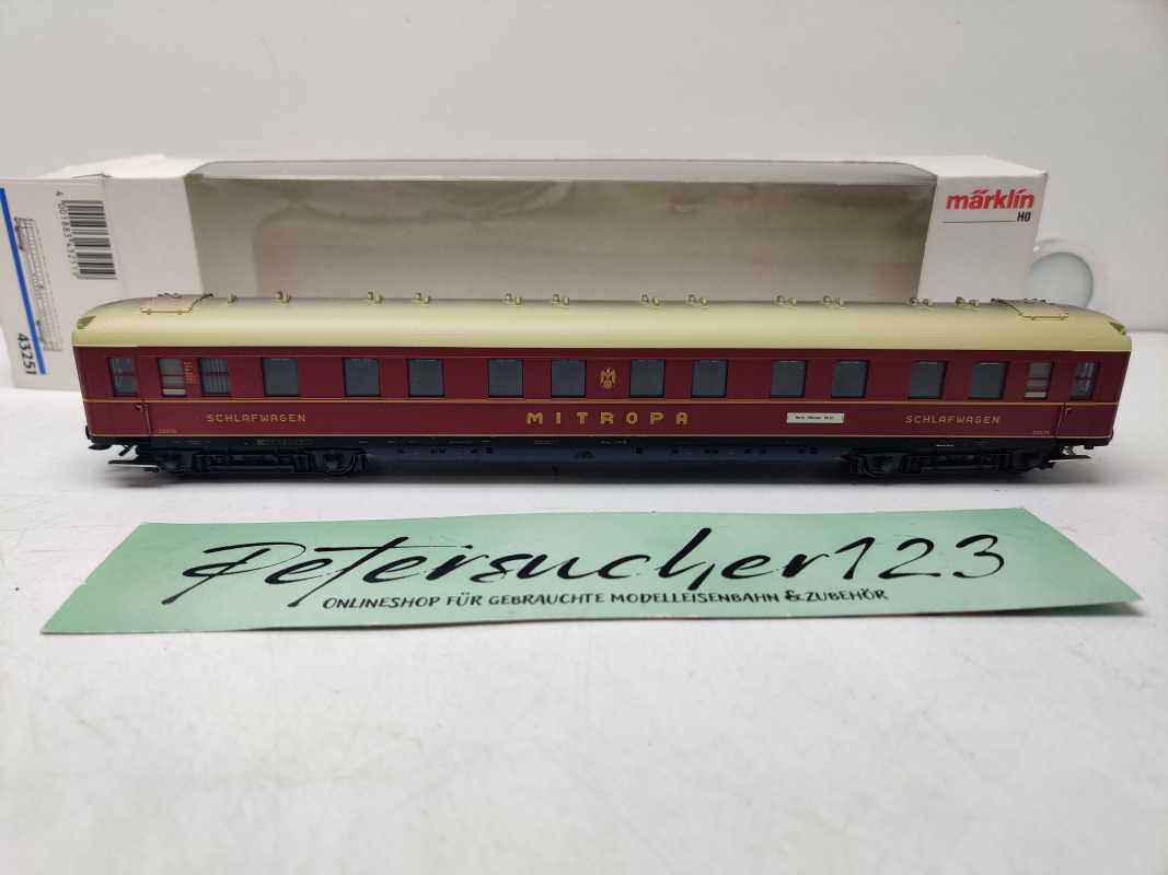 Märklin H0 AC 43251 Mitropa-Schlafwagen (Bauart WL4ü) / NEM / OVP