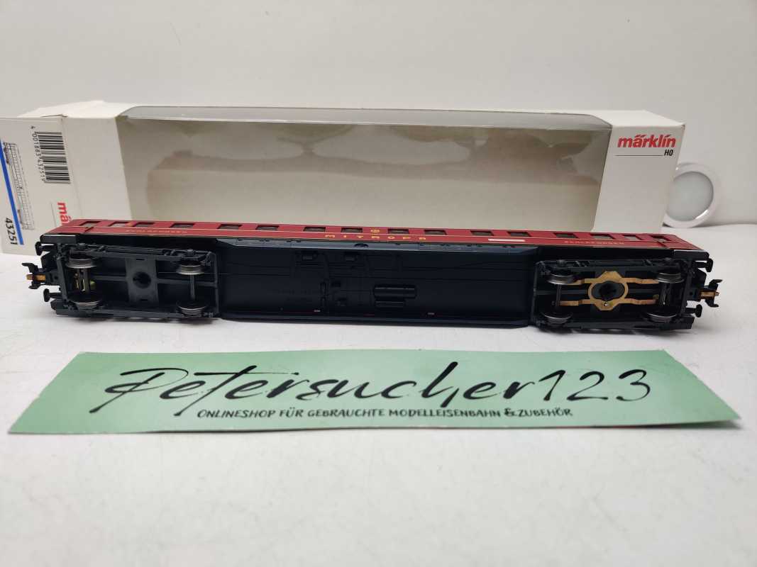 Märklin H0 AC 43251 Mitropa-Schlafwagen (Bauart WL4ü) / NEM / OVP