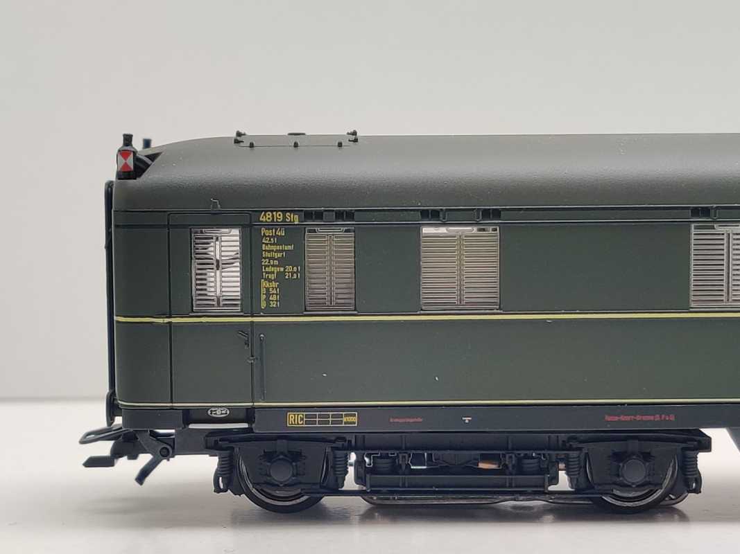 Märklin H0 AC 43256-06 Bahnpostwagen Post4ü-a "aus Insider-Set" Schleifer NEM DRG
