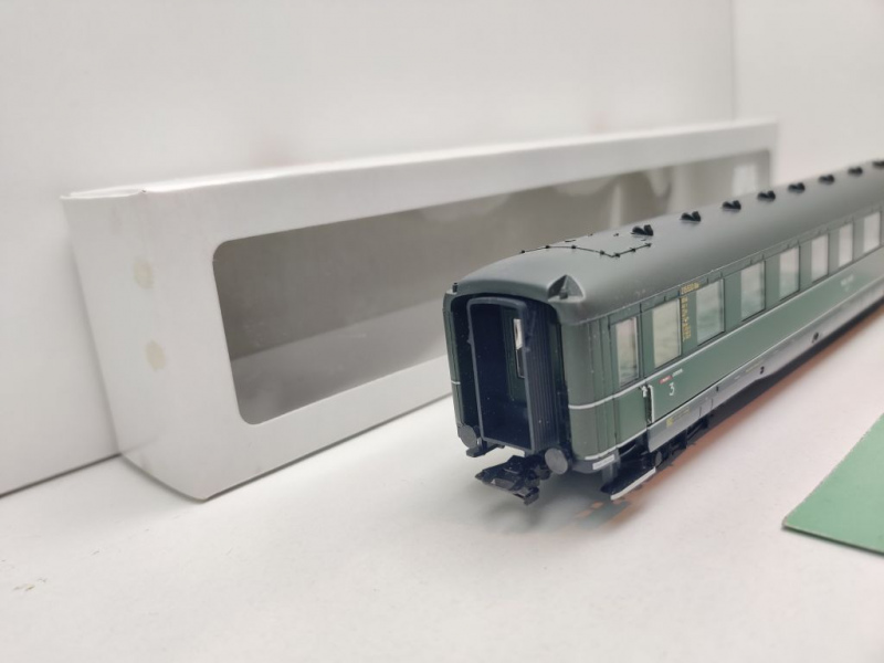 Märklin H0 AC 43259-02 Schürzenwagen 2.-3.Kl BC4ü / NEM / DRG / ErsatzVP weiß