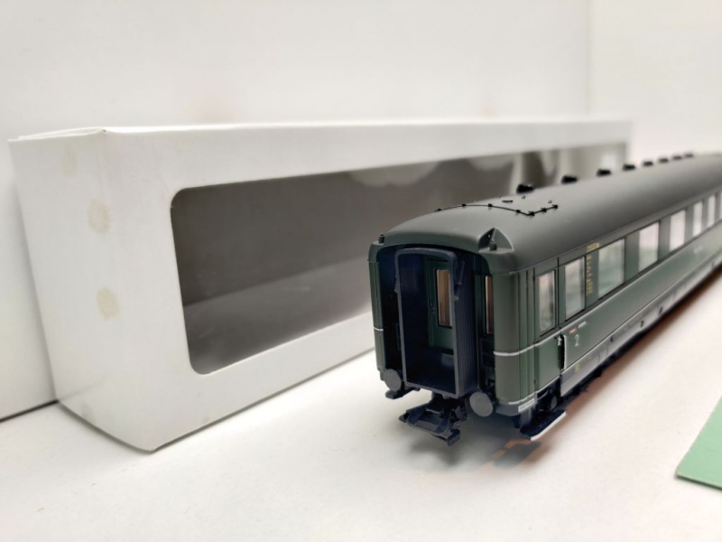 Märklin H0 AC 43259-02 Schürzenwagen 2.-3.Kl BC4ü / NEM / DRG / ErsatzVP weiß