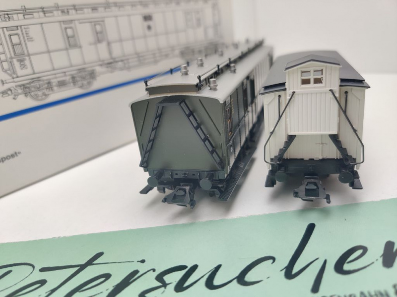Märklin H0 AC 4329 Wagen-Set "Reichspost" & Fahrzeug / NEM / DRG / OVP weiß