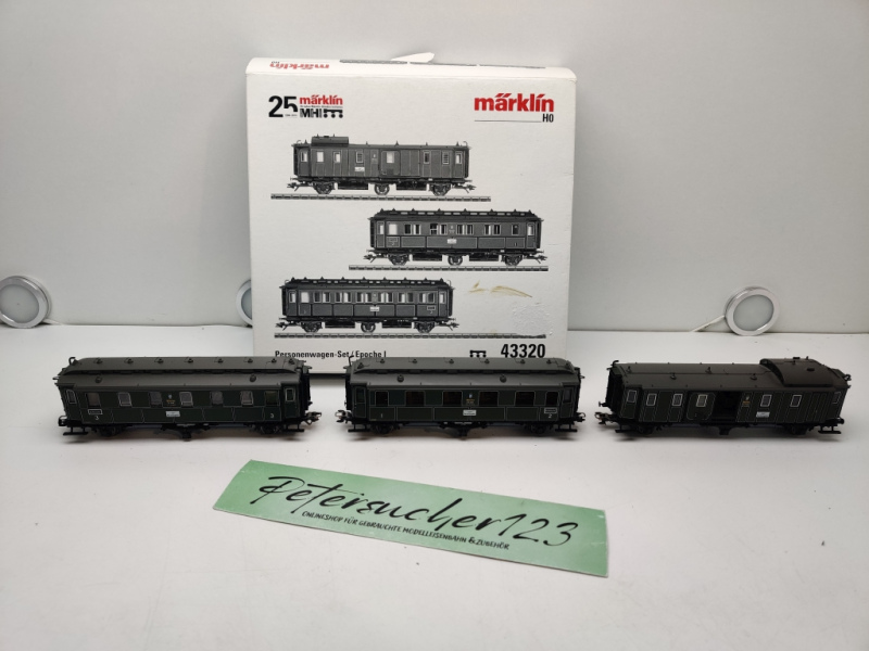 Märklin H0 AC 43320 Personenwagen - Set / Ep. I / K.Bay.Sts.B. / OVP