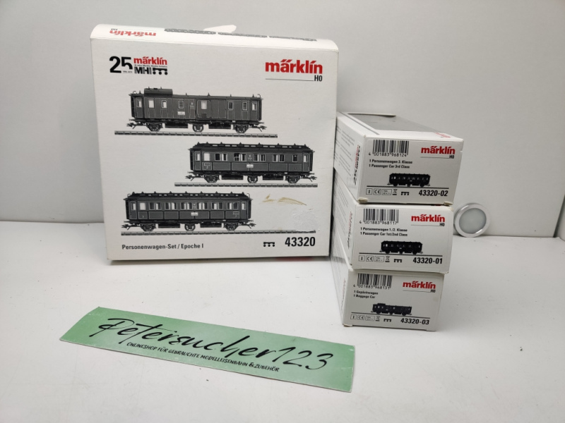 Märklin H0 AC 43320 Personenwagen - Set / Ep. I / K.Bay.Sts.B. / OVP